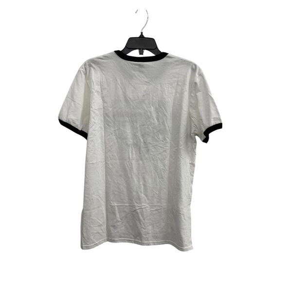 NWT | Anvil Lightweight White Ringer Tee w/ Heart | Women's L - Picture 3 of 5